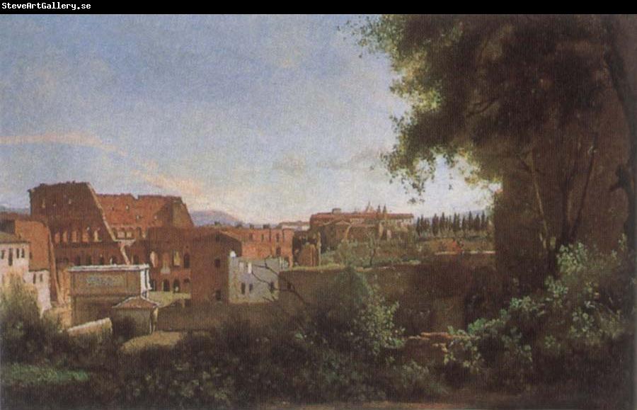 Jean Baptiste Camille  Corot The Colosseum View frome the Farnese Gardens